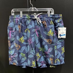 Trunks Neon Beach,drinks,elastic/draw cord, mesh lined,hip pockets,back pocket